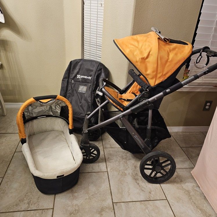 Uppababy Stroller-Vista, Bassinet & Bag Carrier