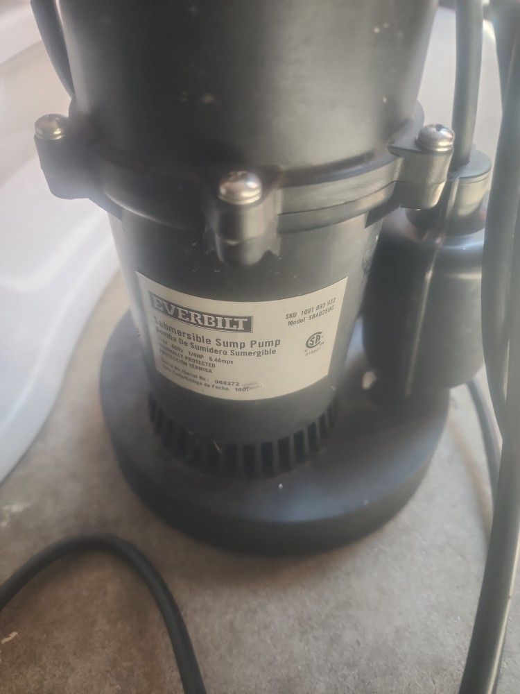Sump Pump With Extension Cord