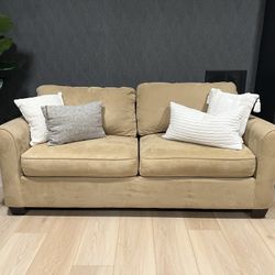 Light Brown Pottery Barn Sofa/Couch