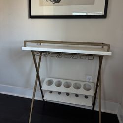 Detachable White Gold Folding Wine Rack