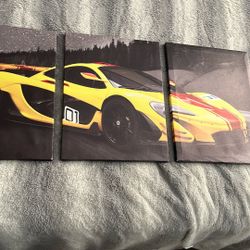 race Car three-Piece Poster 