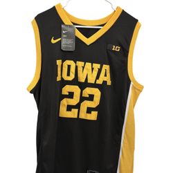 Nike Caitlin Clark Jersey Black Yellow Iowa Hawkeyes #22 Size XXL