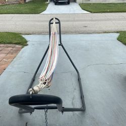 Hammock Stand And Stripped Hammock