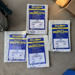 Kelly-Moore Drop Cloths (Butyl-Back) — 4 Pack — Heavy Duty New