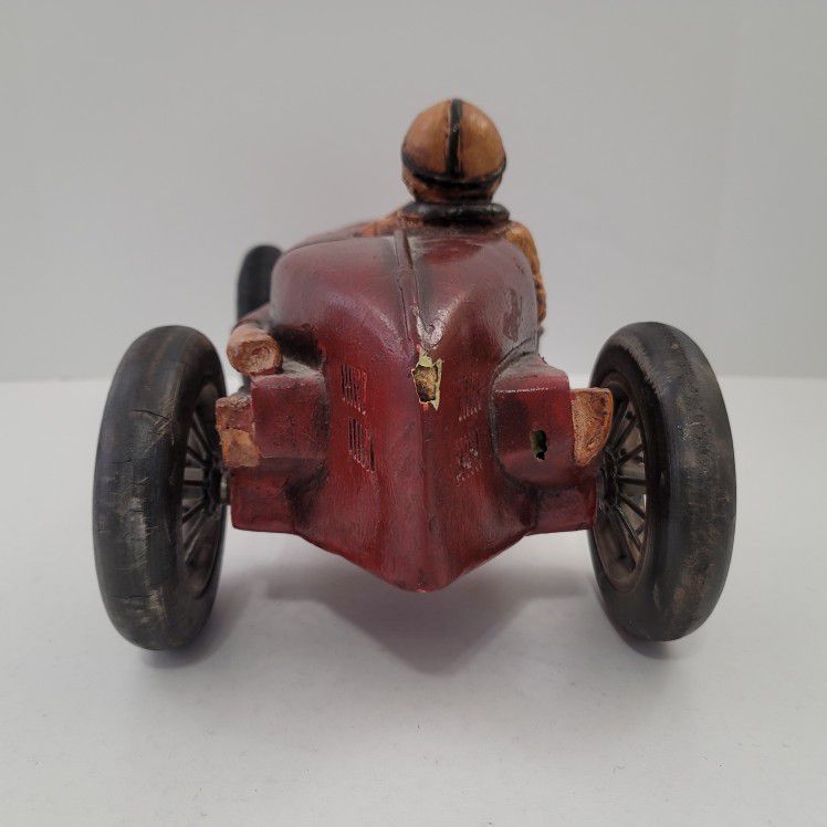 Vintage Bugatti Racing Sport Car 1920's Resin With Driver 20" Length 