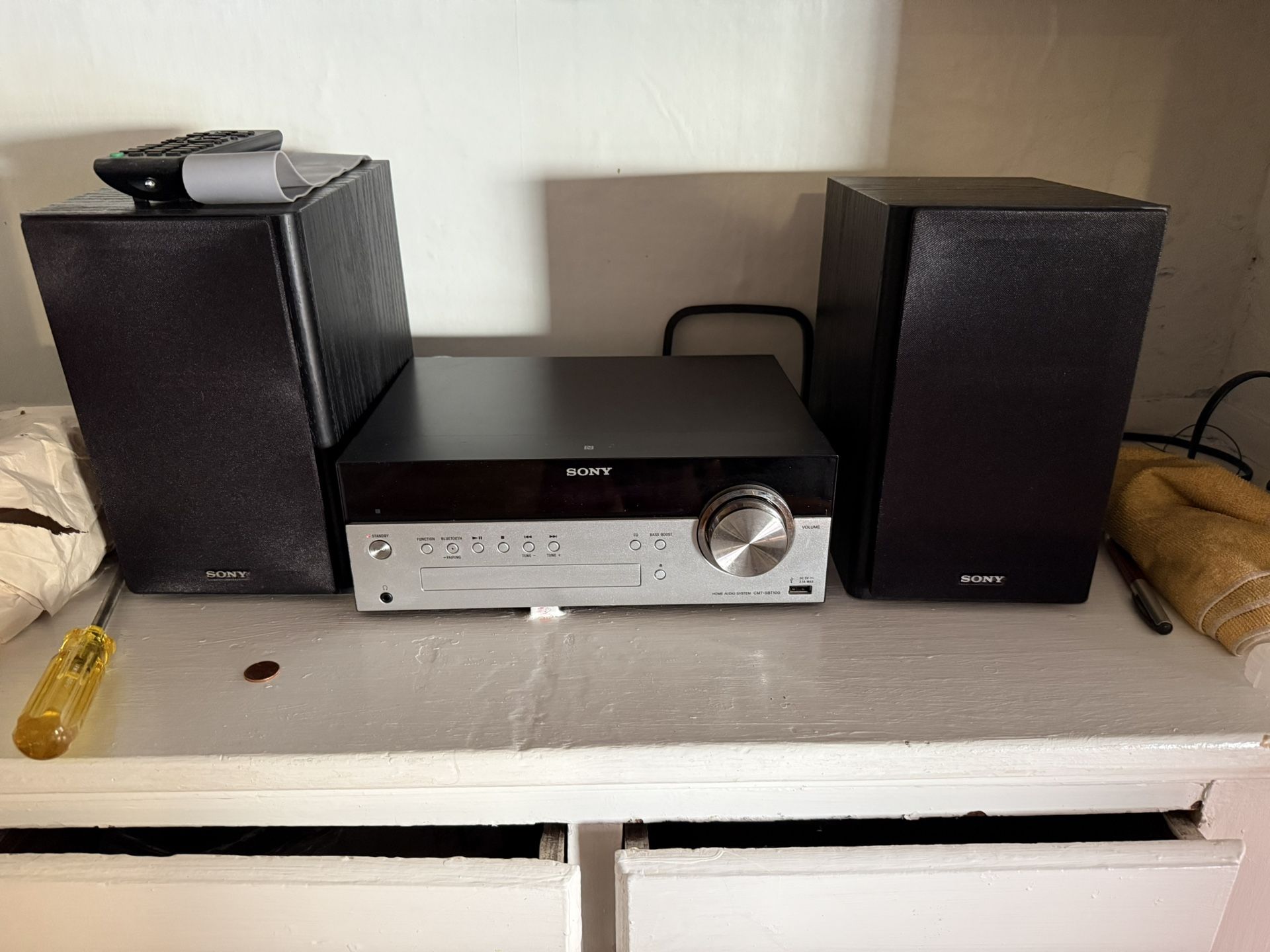 Sony Bluetooth Stereo With 2 Speakers