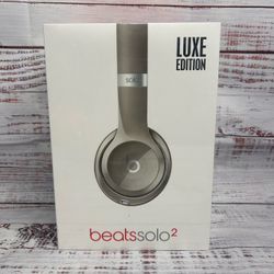 Beats by Dr. Dre Solo 2 Luxe Edition WIRED On-Ear Headphones Silver- Sealed