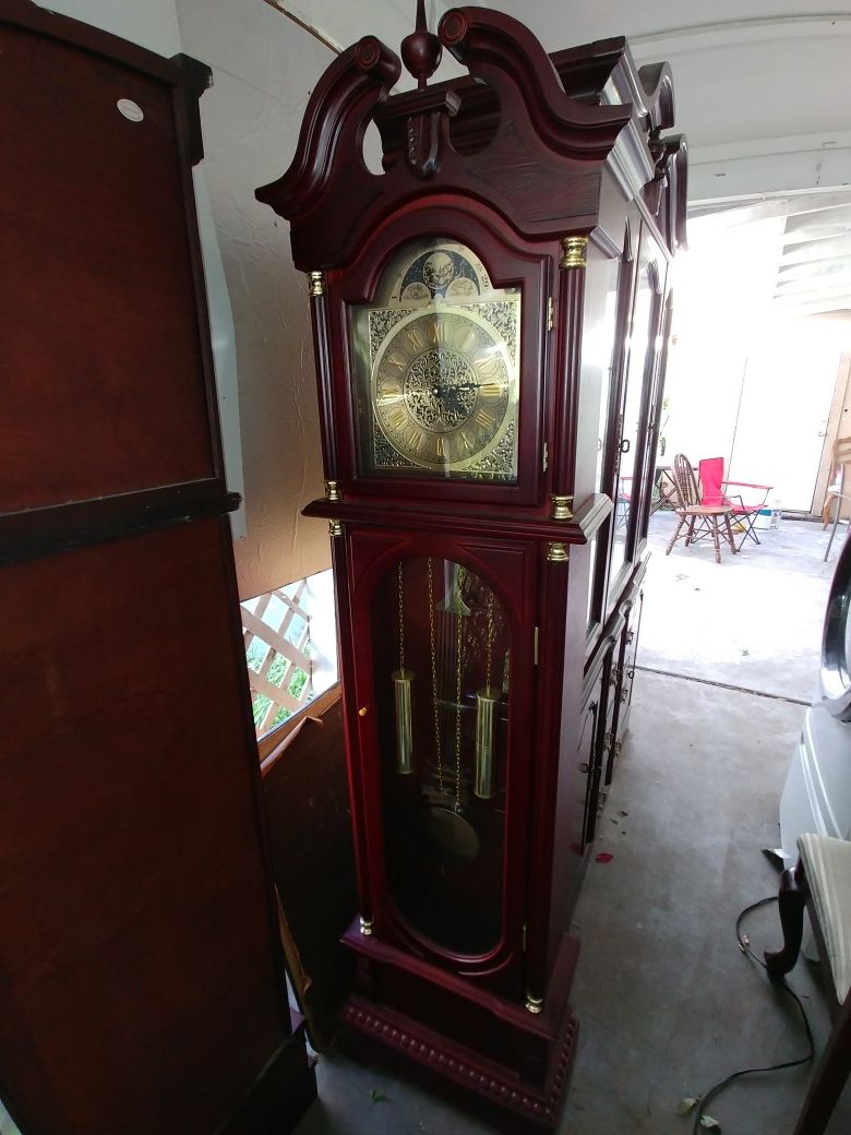 Cherry wood Grandfather clock
