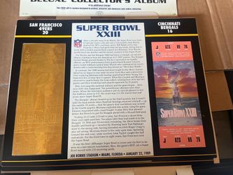 SUPER BOWL XXIII 49ERS BENGALS 22KT GOLDEN TICKET