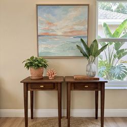 Wooden nighstand set