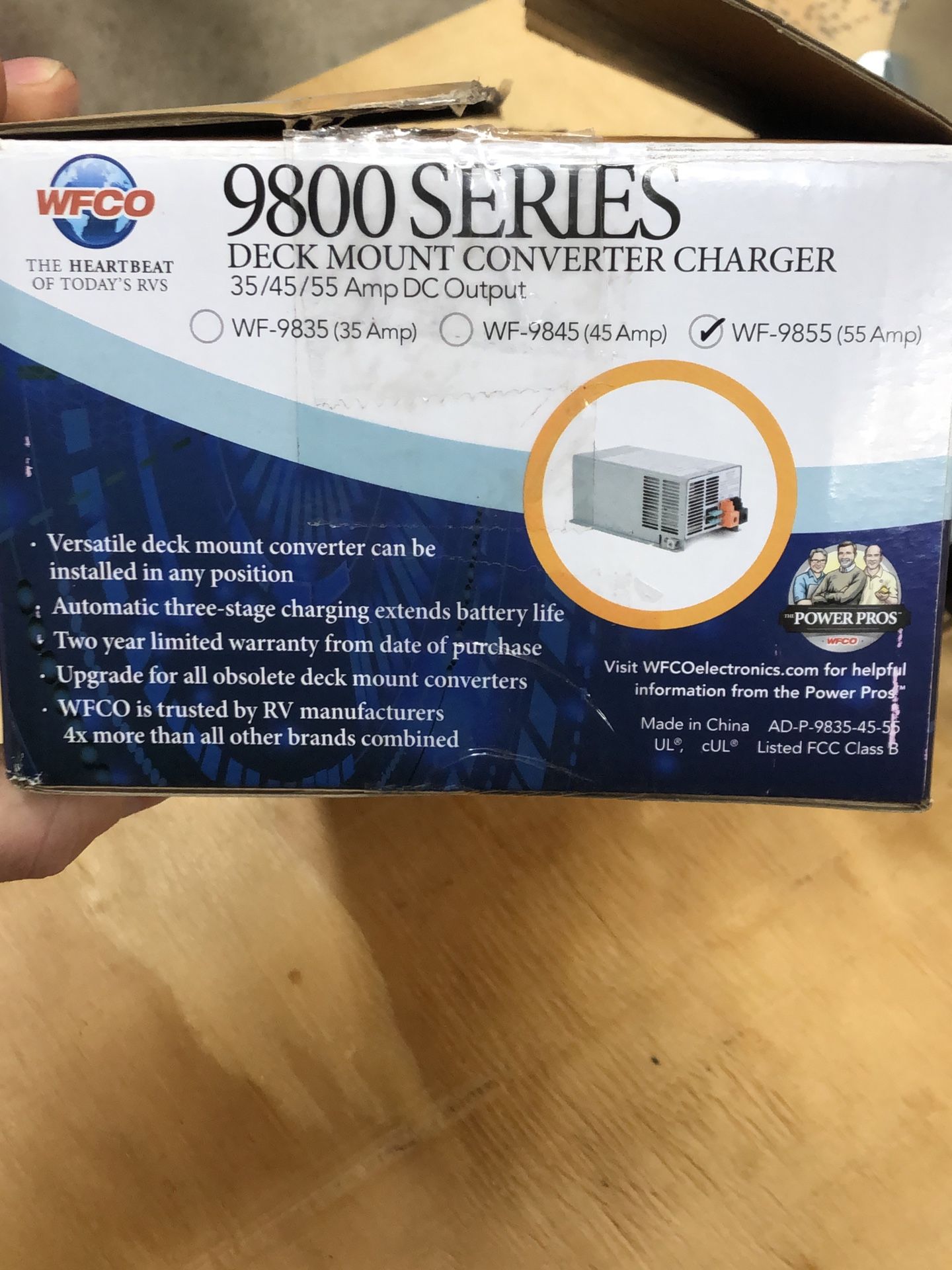 WFCO RV / Camper Deck Mount Converter Charger 55AMP