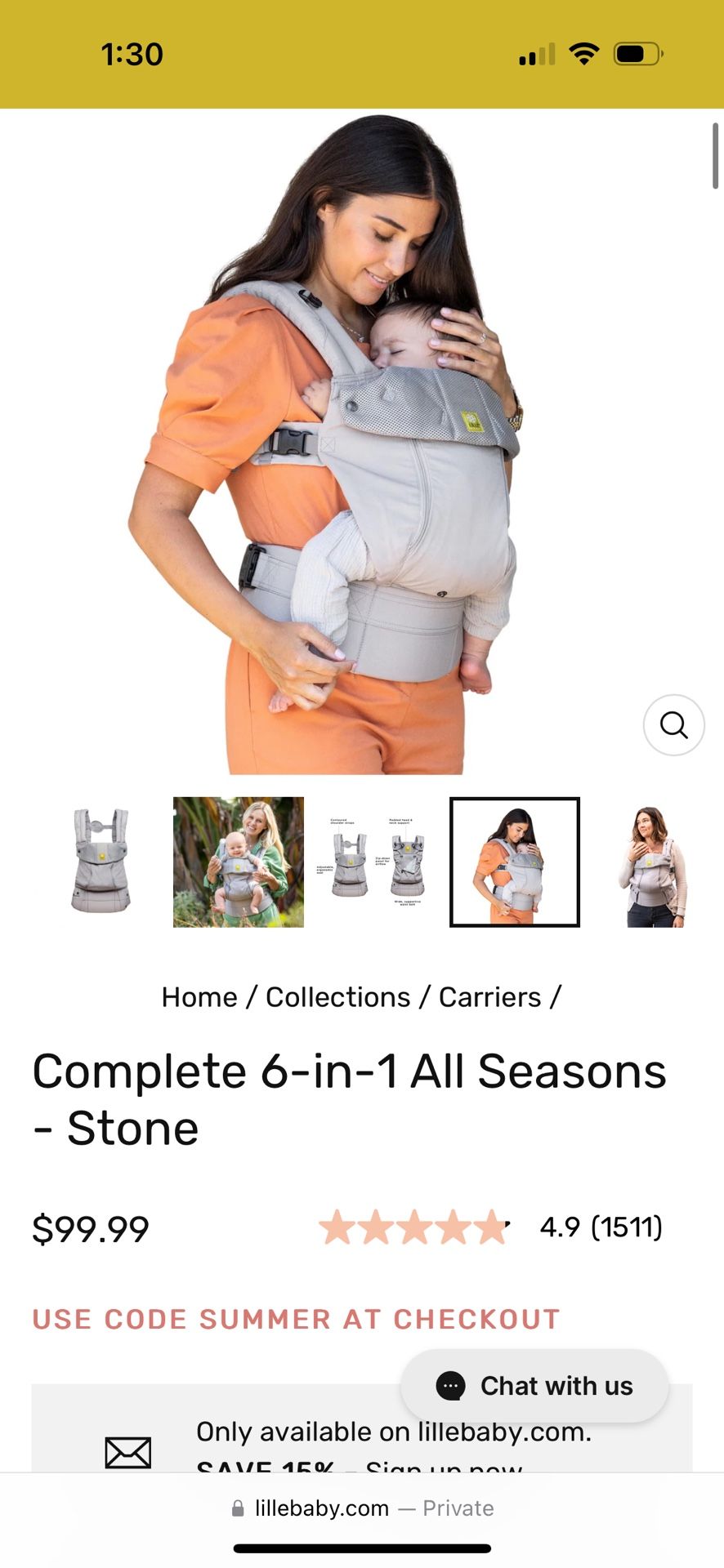 Lille Baby All Seasons Baby Carrier
