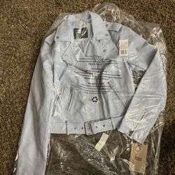 Levi's Women's Faux Leather Belted Motorcycle Jacket size Small