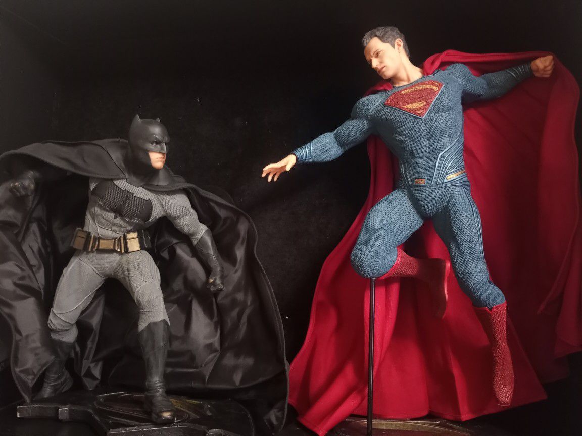 DC Collectibles From Batman Vs Superman Statues Display Not Included But I Have The Original Boxes