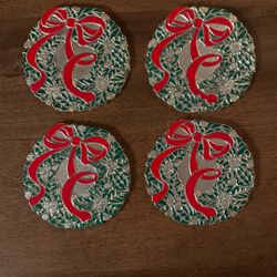 Christmas Silver Vintage Coasters 