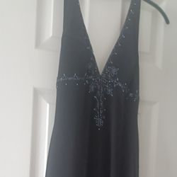 Gown With Halter Top And Low Back