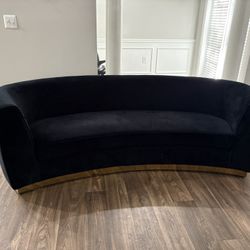 Black Suede Couch  