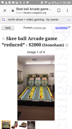 skee ball craigslist