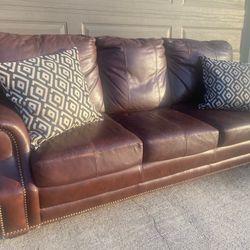 Brown Leather Couch
