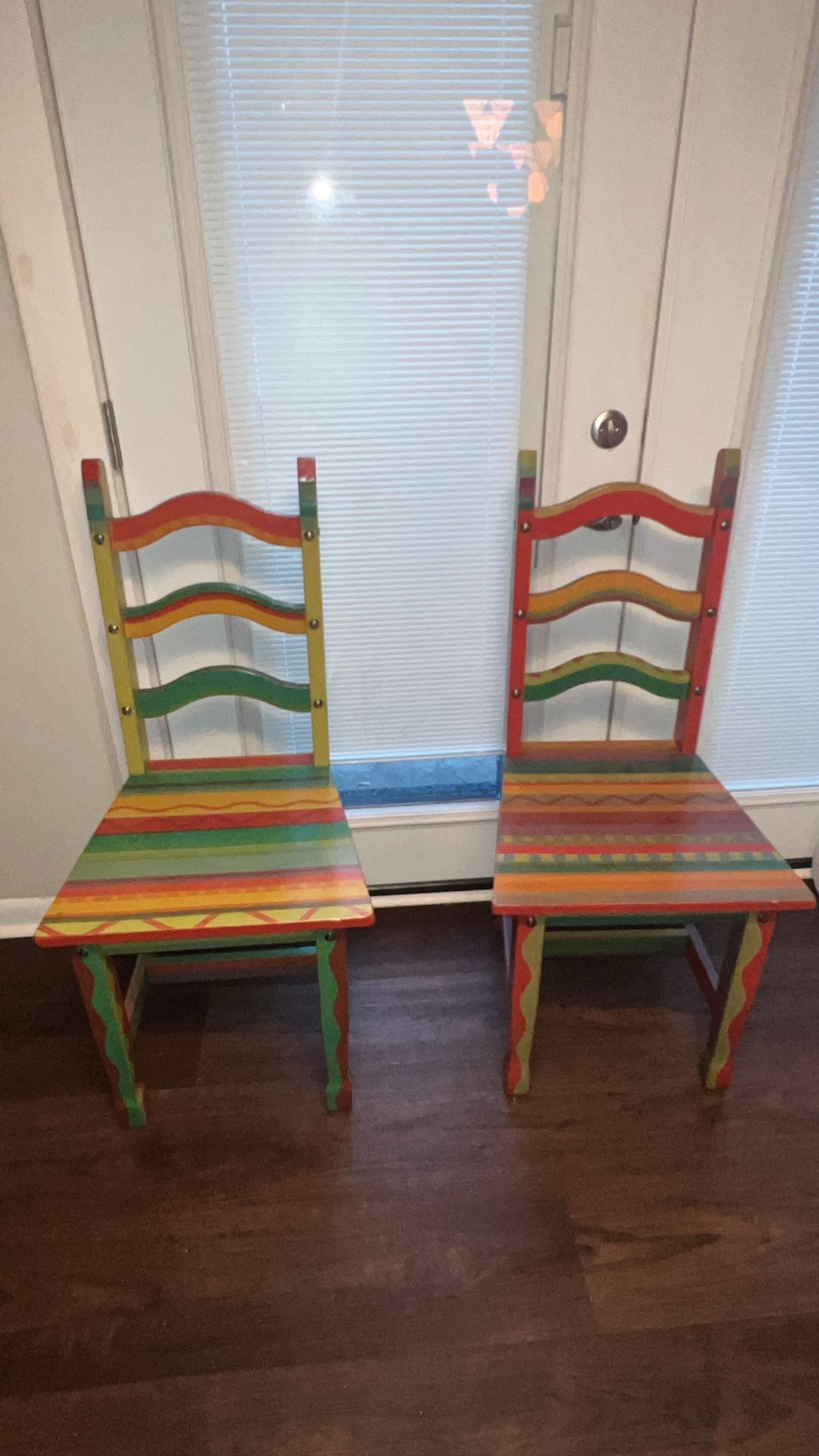 Hand Painted Chairs, End Table & Jewelry Box