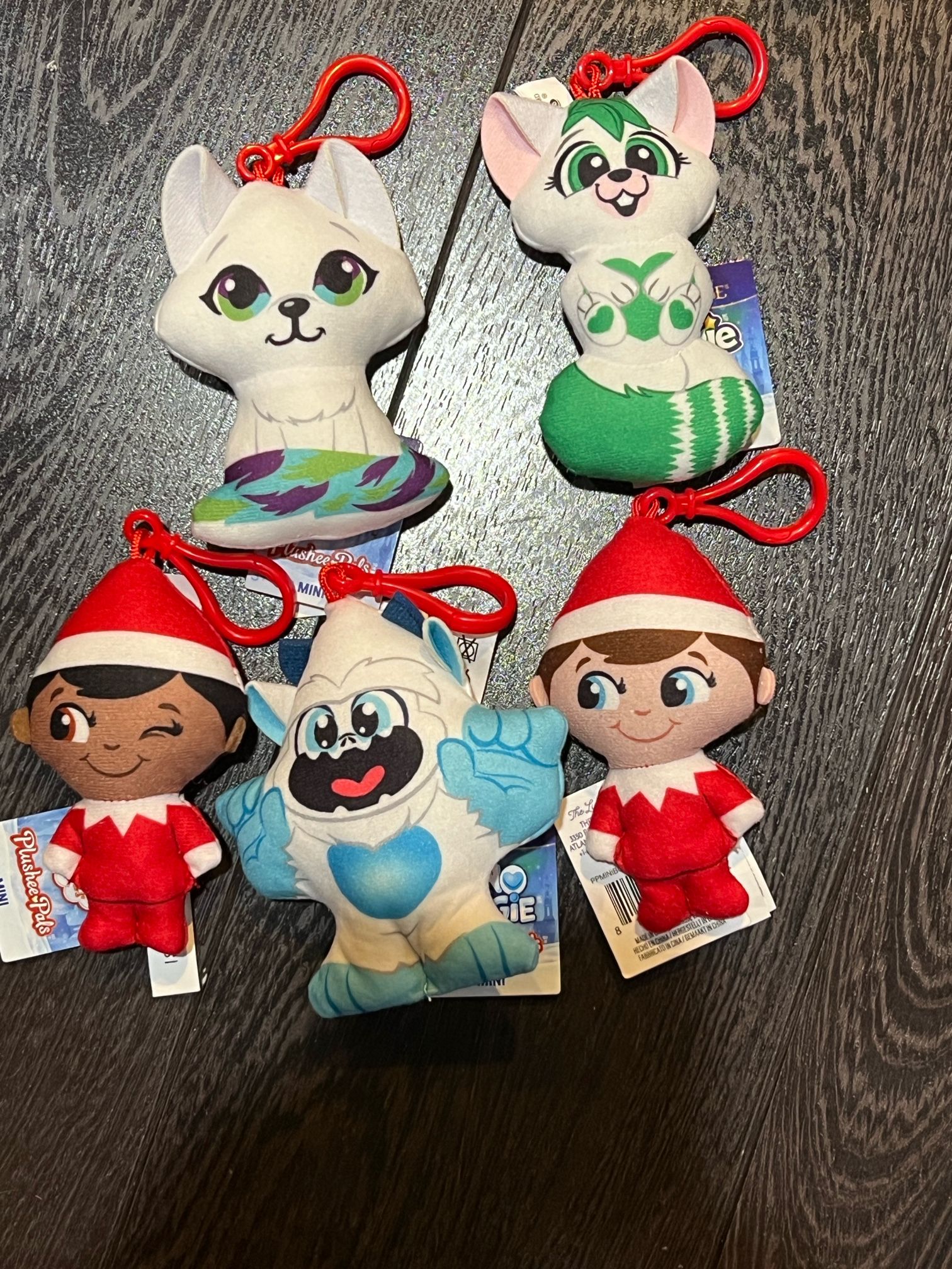 Elf on Shelf plush pals clips lot of 5 Yeti Bogie Wolf Boy New