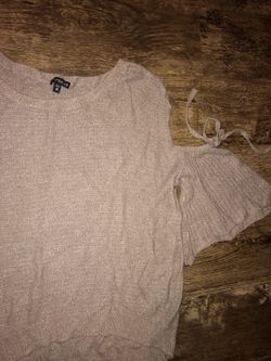 Express Off The Shoulder Mocha Sweater