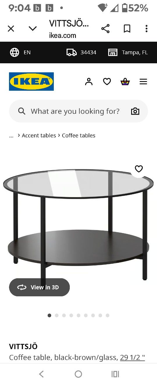 IKEA Glass Coffee Table