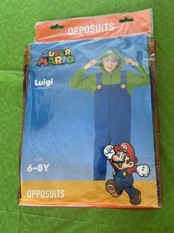 Opposuits Super Mario Luigi kids onesie size 6-8 Y
