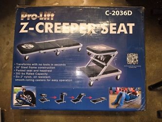 Pro-Lift C-2036D Grey 36" Z-Creeper Seat , Black