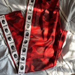 BAPE CAMO TAPE JERSEY PANTS