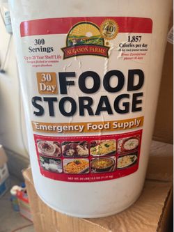 300 Servings. 30 day Food Storage buckets. Emergency food supply