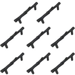 8 Pack 5" Black Branch Handles, Twig Tree Branch Cabinet Pulls