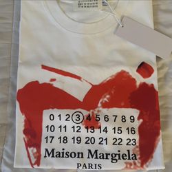 maison number grid hearts shirt size s
