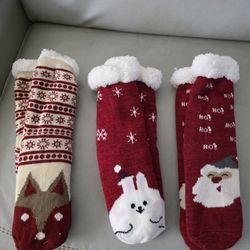 Fleece Christmas Socks