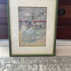 Vincent Van Gogh – Flowering Almond Sprig in Glass