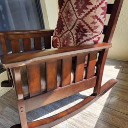 Oversized Wooden Rocking Chair 