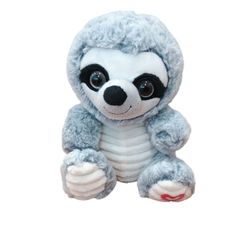 Walmart Gray Sitting Sloth Plush Toy Stuffed Animal Plushy Shimmery Eyes 6in
