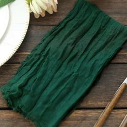 100 Pieces Cloth Napkins Emerald Green Dinner Cheesecloth Napkins