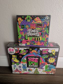 Nee Doh Funky Frights & Advent Set Bundle