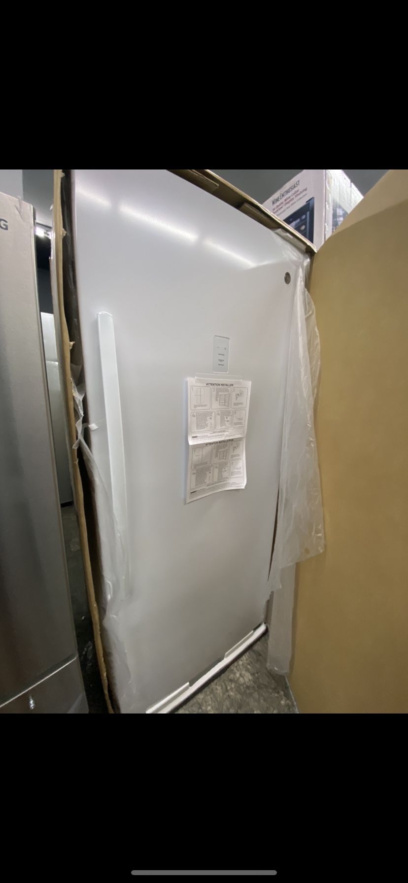 GE Upright Freezer 21.3 Cubic Feet New In Box