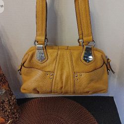 Tignanello Golden Leather Shoulder Bag