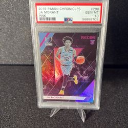 2019 Panini Chronicles, Ja Morant, Pink Psa 10