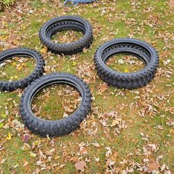 3 Sets Of Dirt Bike Tires And One Extra 