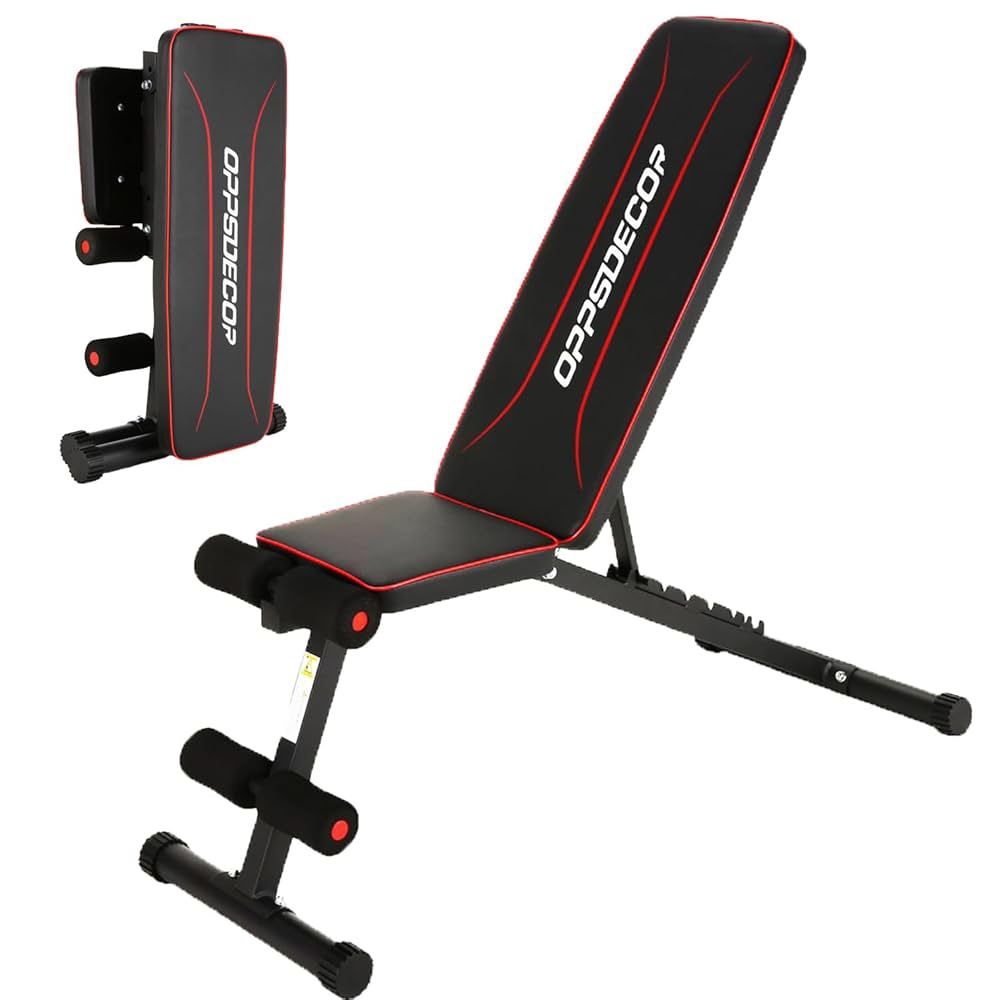 660LBS Weight Bench for Home Gym, Easy Foldable Workout Bench Press for Home Gym Full Body Strength Training with 8 Adjustable Backrests Incline/Flat/