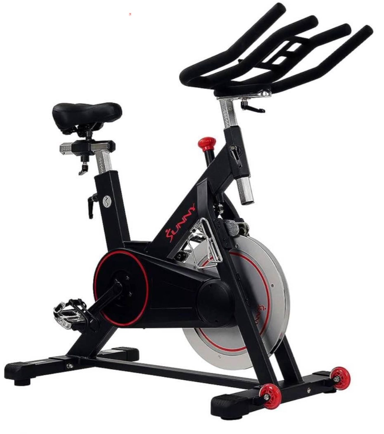 Sunny Health & Fitness Magnetic Exercise Bike, 44LB Flywheel & 300LB