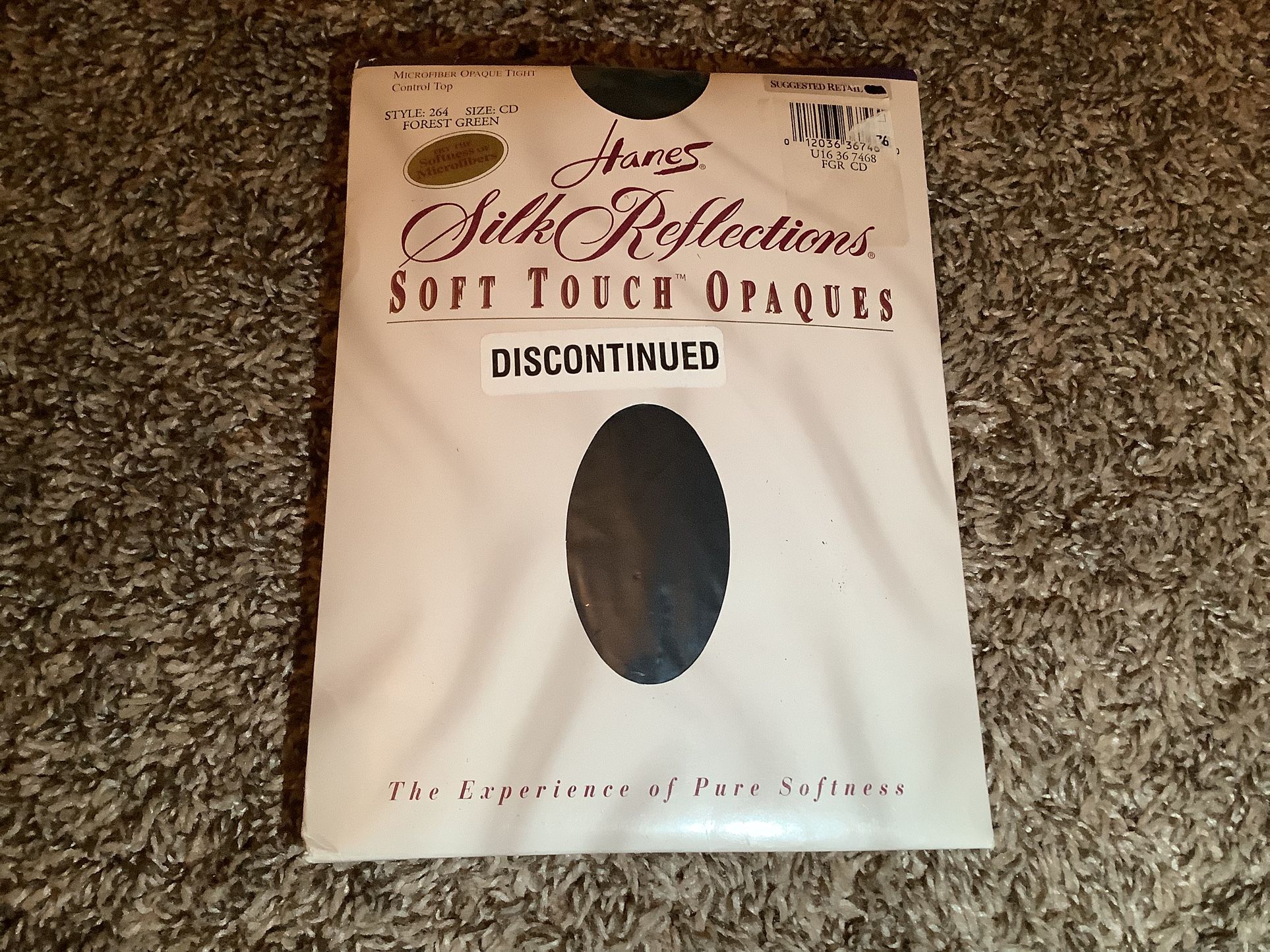 Hanes silk reflections microfiber opaque tights, color forest green, size: CD