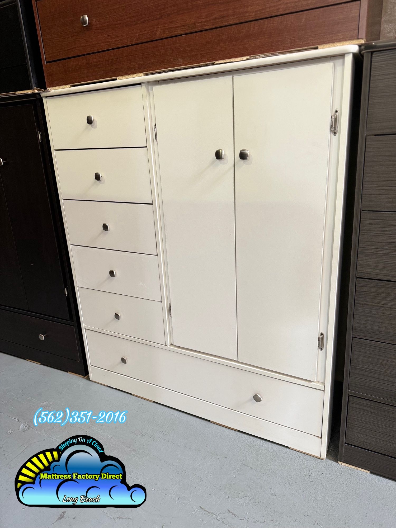 White Pacoima Closet Wardrobe Dresser New Cajonera