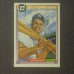 1983 Donruss Roy Campanella Brooklyn Dodgers #39 Hall Of Fame Heroes HOF Baseball Card Vintage Collectible Trading Sports MLB Major League Pro