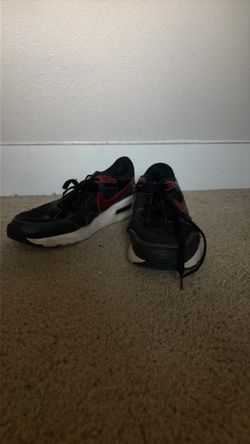 Black and red Nike Airs