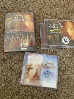 Lot of Celtic Woman DVD and CDs. 4 items total. A Christmas celebration (cd), a new journey (cd, 2 of them), a new journey live at Slane castle Irela
